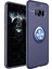 Samsung S8 Plus Kılıf Silikon Yüzüklü Standlı Metal Araç Tutuculu Ravel Tpu Lacivert 1