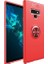 Samsung Note 9 N960 Kılıf Silikon Yüzüklü Standlı Metal Araç Tutuculu Ravel Tpu Kırmızı 1