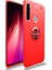 Xiaomi Redmi Note 8T Kılıf Silikon Yüzüklü Standlı Metal Araç Tutuculu Ravel Tpu Kırmızı 1
