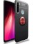 Xiaomi Redmi Note 8T Kılıf Silikon Yüzüklü Standlı Metal Araç Tutuculu Ravel Tpu Siyah Kırmızı 1