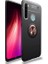 Xiaomi Redmi Note 8T Kılıf Silikon Yüzüklü Standlı Metal Araç Tutuculu Ravel Tpu Siyah Rose Gold 1