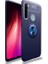 Xiaomi Redmi Note 8 Kılıf Silikon Yüzüklü Standlı Metal Araç Tutuculu Ravel Tpu Lacivert 1