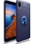 Xiaomi Redmi 7A Kılıf Silikon Yüzüklü Standlı Metal Araç Tutuculu Ravel Tpu Lacivert 1