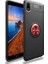 Xiaomi Redmi 7A Kılıf Silikon Yüzüklü Standlı Metal Araç Tutuculu Ravel Tpu Siyah Kırmızı 1
