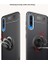 Xiaomi Redmi 6A Kılıf Silikon Yüzüklü Standlı Metal Araç Tutuculu Ravel Tpu Siyah 3