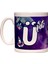 Harfli Uzay ve Astronot Tasarımlı Baş Harf Ü Harfi Kupa Bardak 1