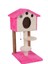 Kedi Tırmalama Platformlu Ev S6 Pembe 98 cm 1