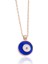 Lacivert Mineli Yuvarlak Göz Kolye - Rose 1