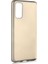 Samsung Galaxy S20 Kılıf Mat Premium Silikon Kılıf - Gold + Tam Kaplayan 3D Cam Ekran Koruyucu 1