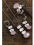 Pembe Kuvars Taşlı Otantik Gümüş Set 1