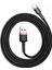 Cafule Serisi Lightning Kablosu 1 m Gri Gri-Siyah 2