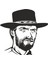 Clint Eastwood Sticker 00233 12 x 12 cm Renkli 1