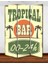 Tropikal Bar 3 Kanat Tekerlekli Kanvas Paravan 1