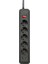 Jettpower 0368 Akım Korumalı 2 USB'li 5'li Grup Priz 1.8 m Uzatma Kablosu Siyah 2