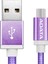 Micro USB 1MT. Şarj Kablosu Mor Alüminyum (android) 1