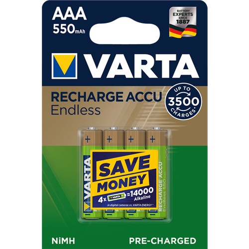 Varta Recharge Accu Endless Aaa 550 Mah Ince Şarjlı Pil 4'lü