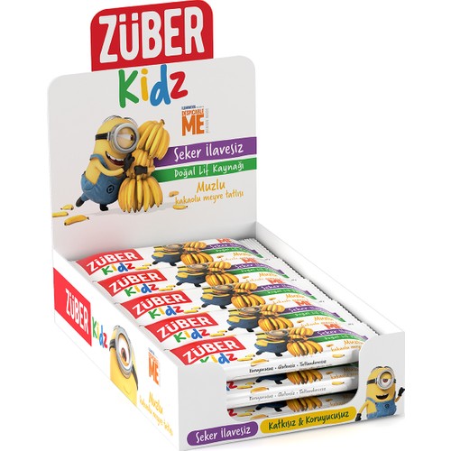 Züber Kidz Muzlu ve Kakaolu Meyve Tatlısı 30 gr x 16'lı
