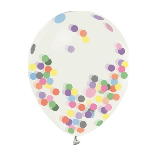 Balon Evi Konfetili Şeffaf Balon 12&quot; 10 Adet Fiyatı