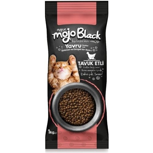 My Cat Mojo Black Tavuk Etli Yavru Kedi Maması 1 kg 15�li Fiyatı