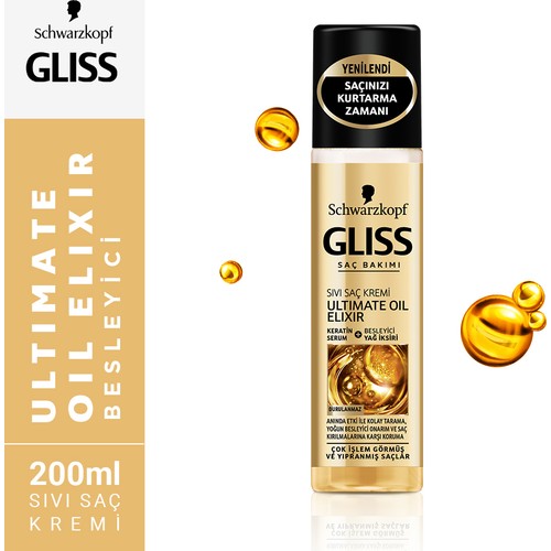 Gliss Ultimate Oil Elixir Sıvı Saç Kremi 200 ml