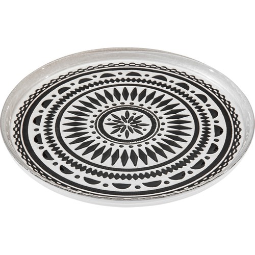English Home Lidya Cam Pasta Tabağı 21 Cm Siyah Beyaz Fiyatı