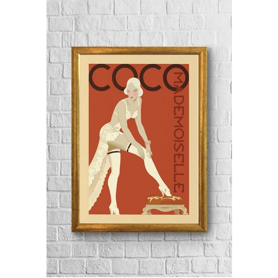 Lyn Home Kırmızı Coco Çerçeveli Poster Tablo 23,5 x 33,5 cm