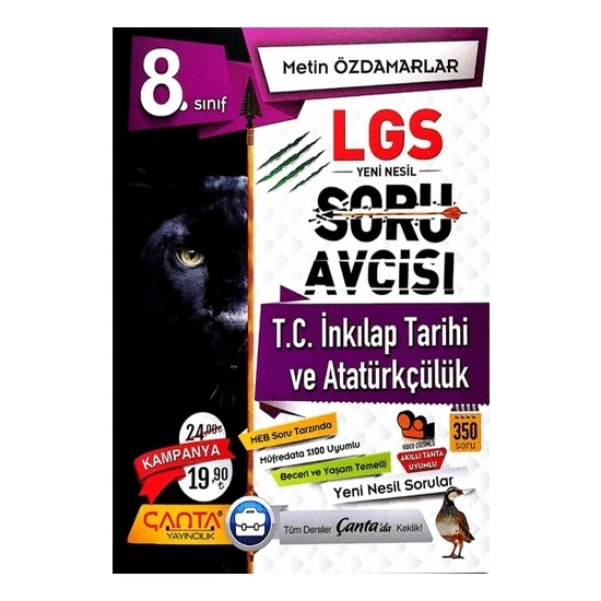 Çanta Yayınları 8. Sınıf LGS T.C. İnkılap Tarihi ve Atatürkçülük Soru Avcısı