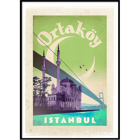 Beril Yamaç Design Studio Ortaköy Vintage Reprodüksiyon Poster