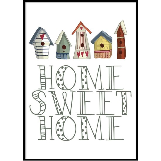 Beril Yamaç Design Studio Home Sweet Home Tipografik Poster