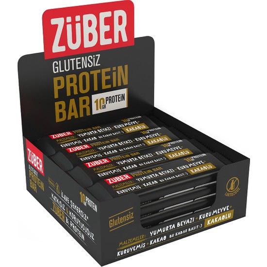 Zuber Cocoa Protein Bar 35 gr x 12