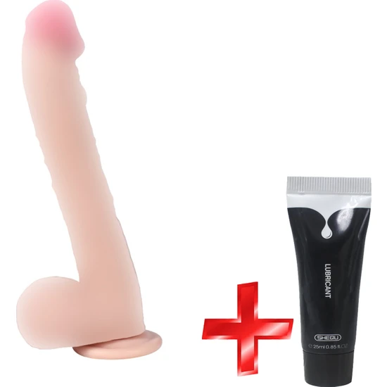 Xise Büyük Boy 33 cm Kalın Damarlı Gerçekci Penis + Jel