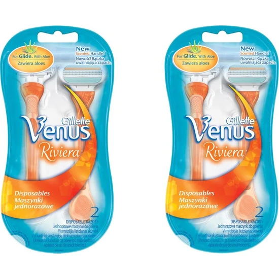 Gillette Bayan Venus Riviera Tıraş Makinesi 2'li x 2 Adet