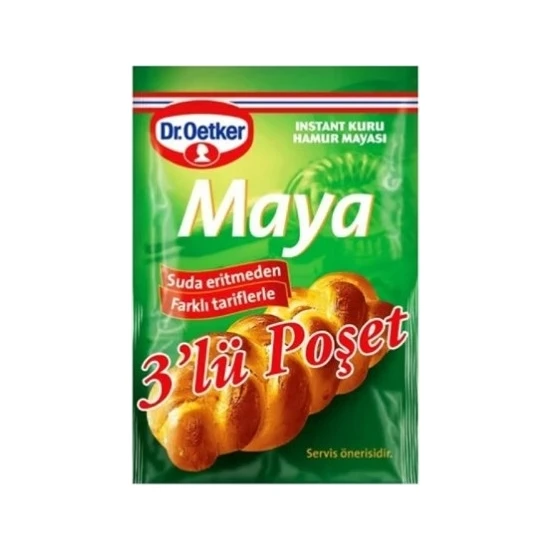 Dr. Oetker Instant Kuru Maya 3' lü 10 gr