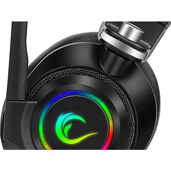 Rampage RM-K20 Amaze Siyah USB 7.1 Noice Cancelling Mic RGB Ledli Oyuncu Mikrofonlu Kulaklık