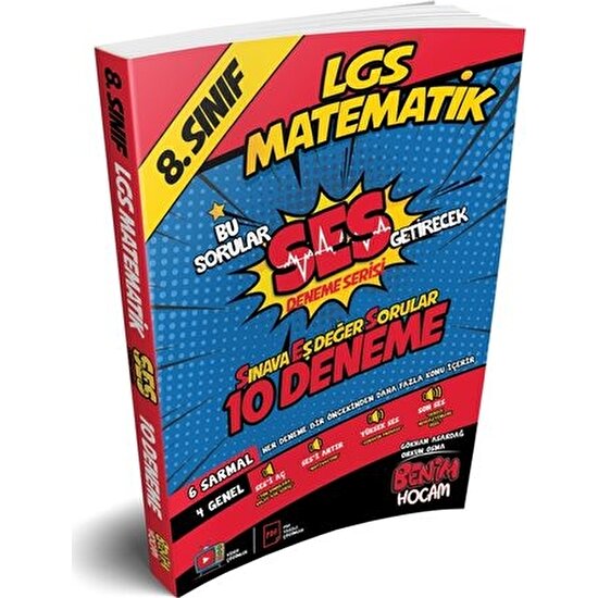 Benim Hocam Yayınları LGS 8.Sınıf Ses Getirecek Matematik 10 Deneme - Orkun Osma