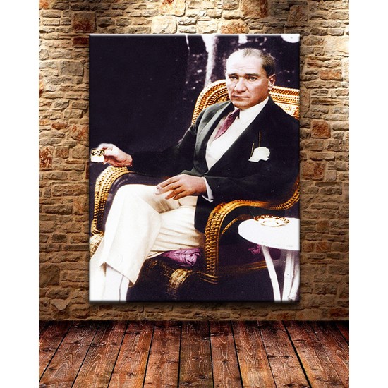 Dekoyes Atatürk Kahve İçerken Kanvas Tablo 20 x 30 cm Fiyatı