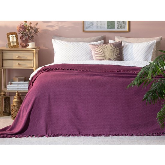 English Home Boho Dokuma Tek Kişilik Yatak Örtüsü 160x240