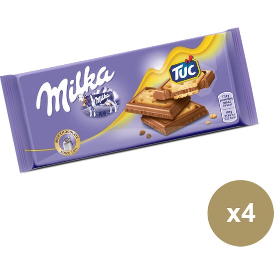 Milka Tablet Mini Tuc Çikolata 87 gr 4'lü Fiyatı
