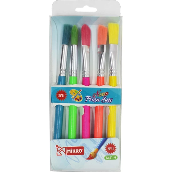 Mikro Mf-Set-9 Neon Fırça Seti 5'li