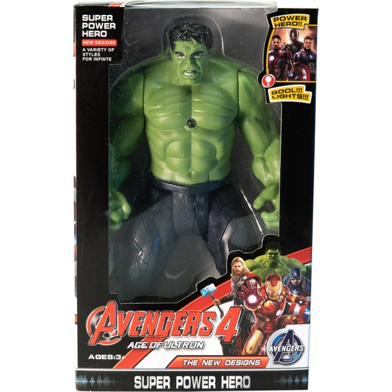 Avengers Işıklı Hareketli Hulk Figür Oyuncak 20 cm