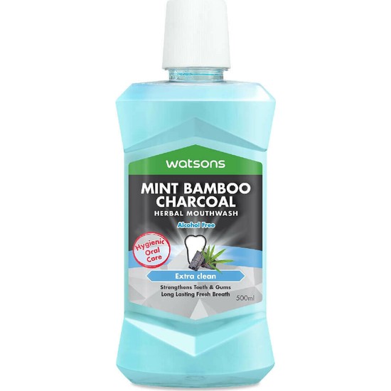 Watsons Mint Bamboo Charcoal Herbal Mouthwash Ağız Bakım Fiyatı