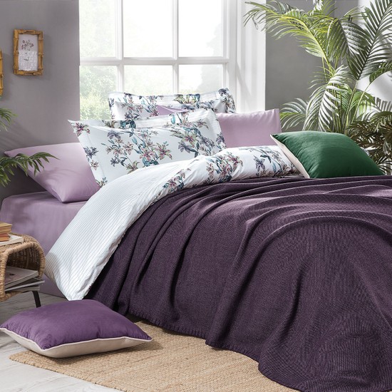 Yataş Bedding Nadia Yatak Örtüsü Çift Kişilik Mor Fiyatı