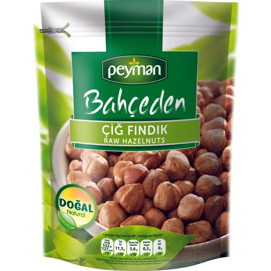 Peyman Bahçeden İç Fındık Çiğ 180 gr