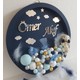 Baby Design Ayıcıklı Bulut Bubble Ahşap Pano Bebek Kapı Süsü - Lacivert-Mavi