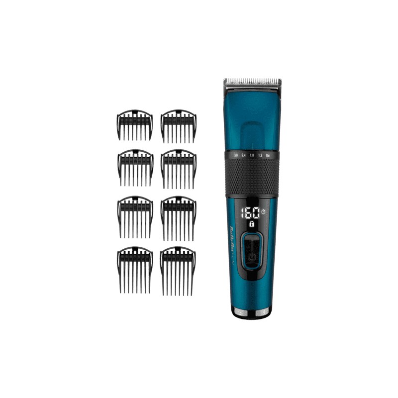 Babyliss Japanese Steel Japon Çelik Bıçaklı Dijital Kablosuz Erkek Saç Tıraş Makinesi Lacivert E990E
