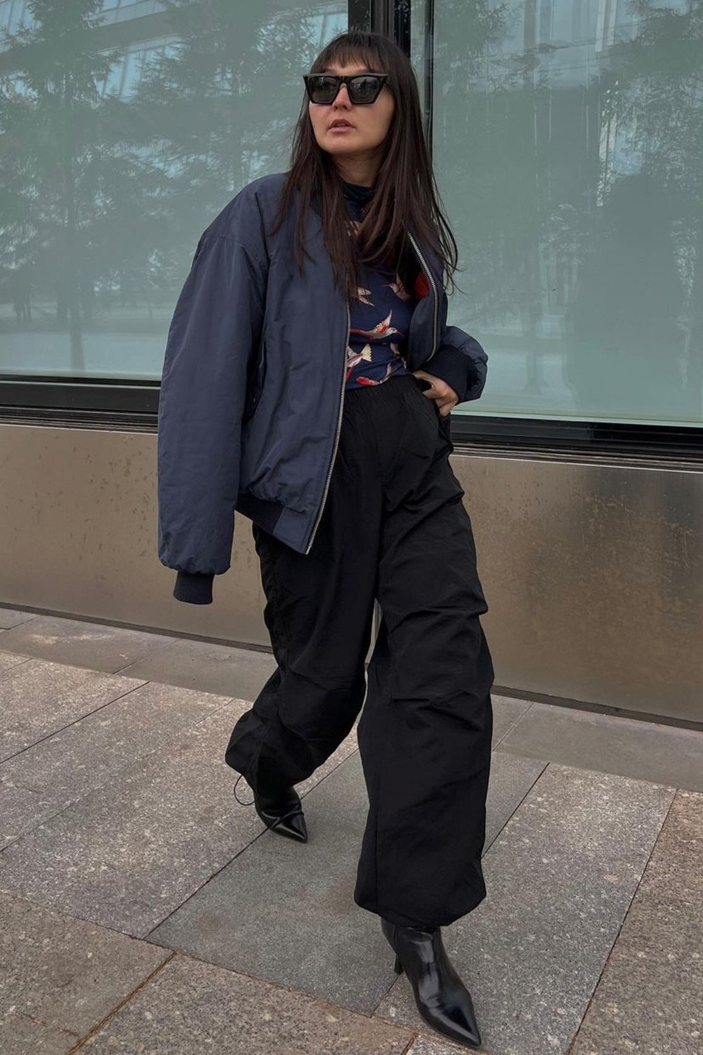 Madmext Siyah Paraşüt Jogger Kadın Pantolon MG1726