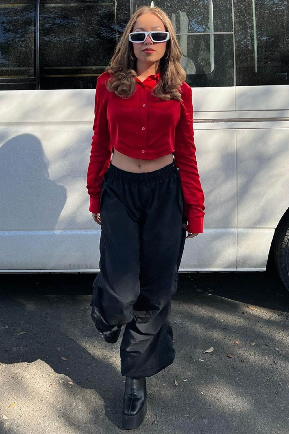 Madmext Siyah Paraşüt Jogger Kadın Pantolon MG1726 görsel 5