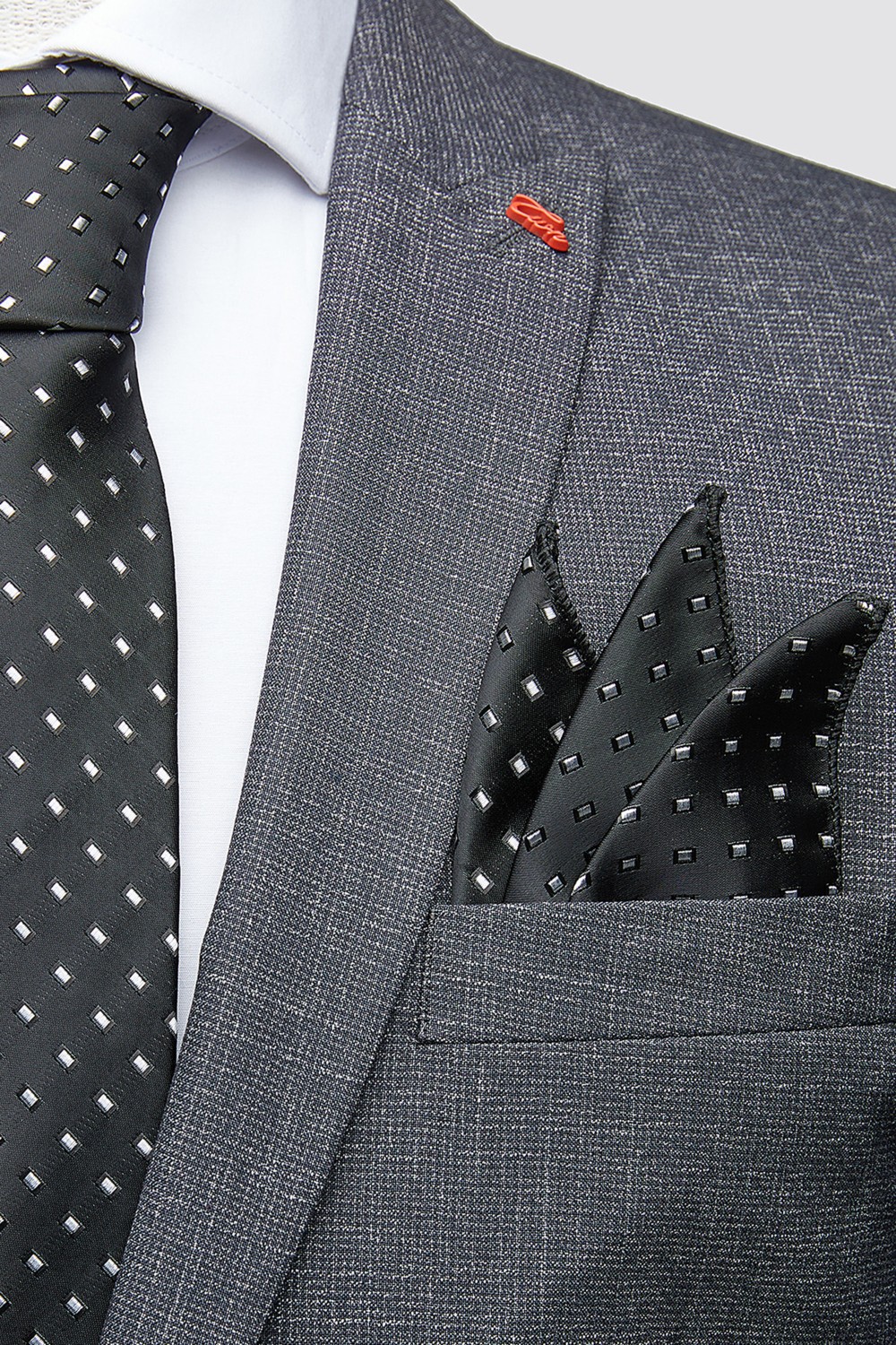 D'S Damat Standart Kravat Mendil Kol Düğmesi Kravat-mendil Set 0HF1145SET07 görsel 3