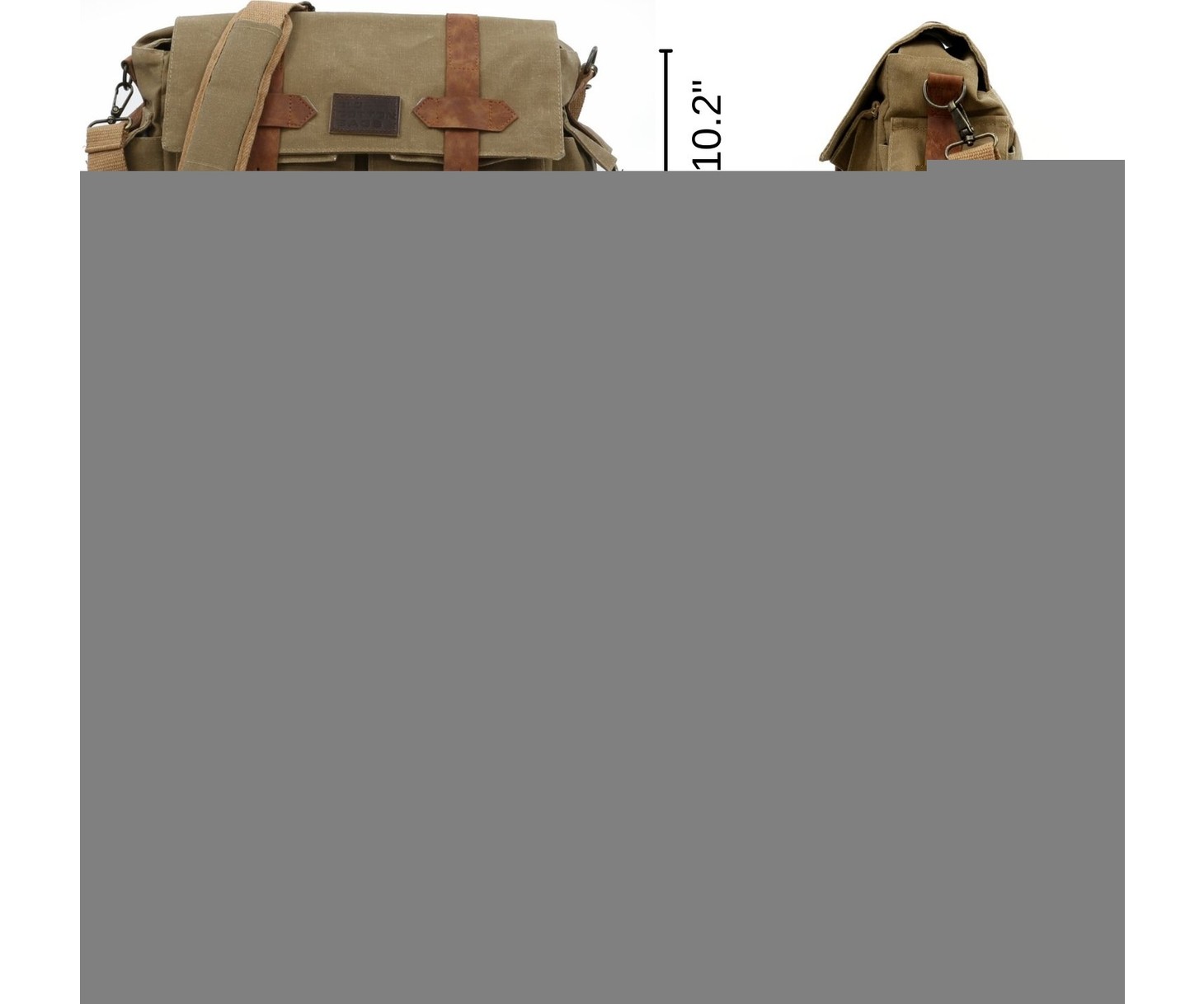 Old Cotton Cargo 7156 Kanvas Vintage Postacı Omuz Günlük Retro Boho Satchel Pamuk Kumaşlı Çanta görsel 5