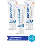 Sensodyne Onarım ve Koruma 75 ml X 3 Diş Macunu Hassas Dişler İçin Onarıcı Etki